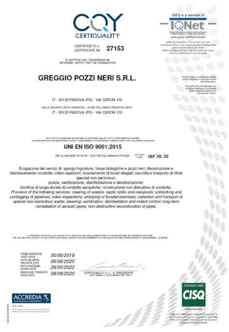 certiquality 9001_2020 greggio